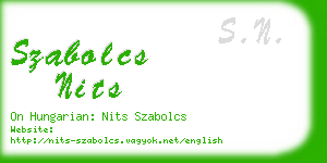 szabolcs nits business card